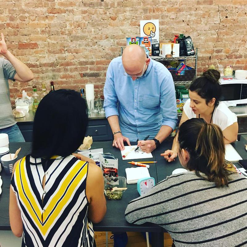 Sketching with my team. Ben, me and Kristine (back), Sonali and Maria (front)