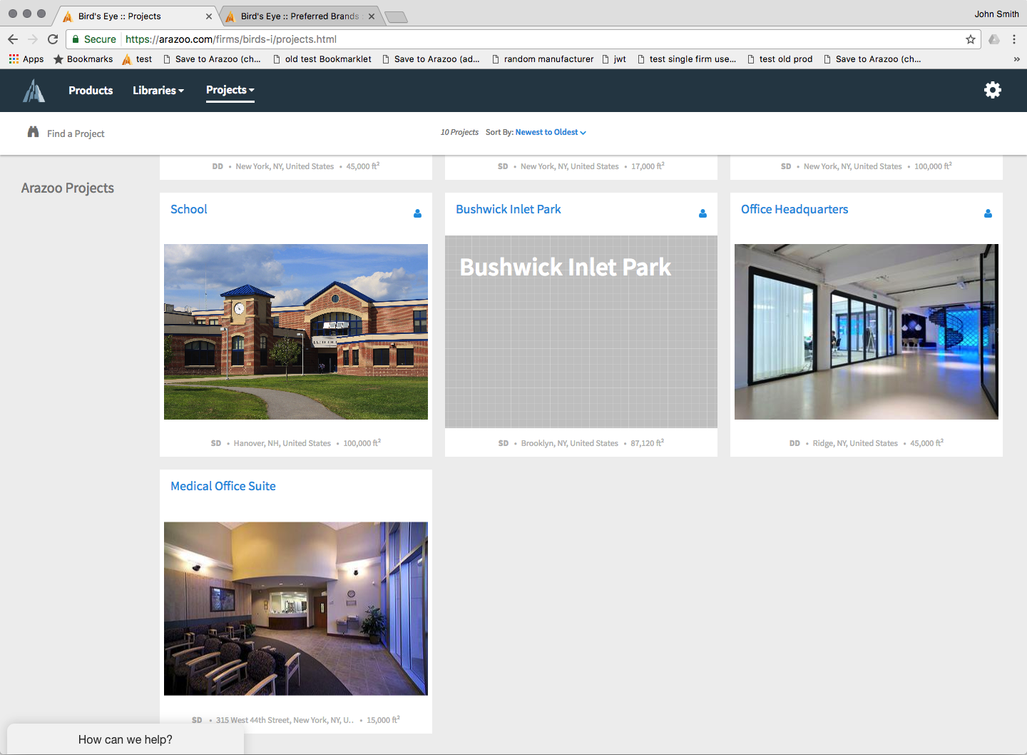 screenshot of first rough draft of new Arazoo navigation
